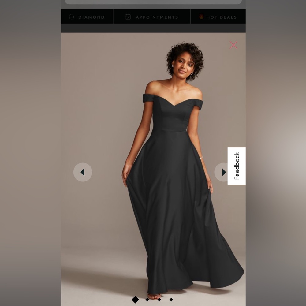 Black bridesmaid dress size 20